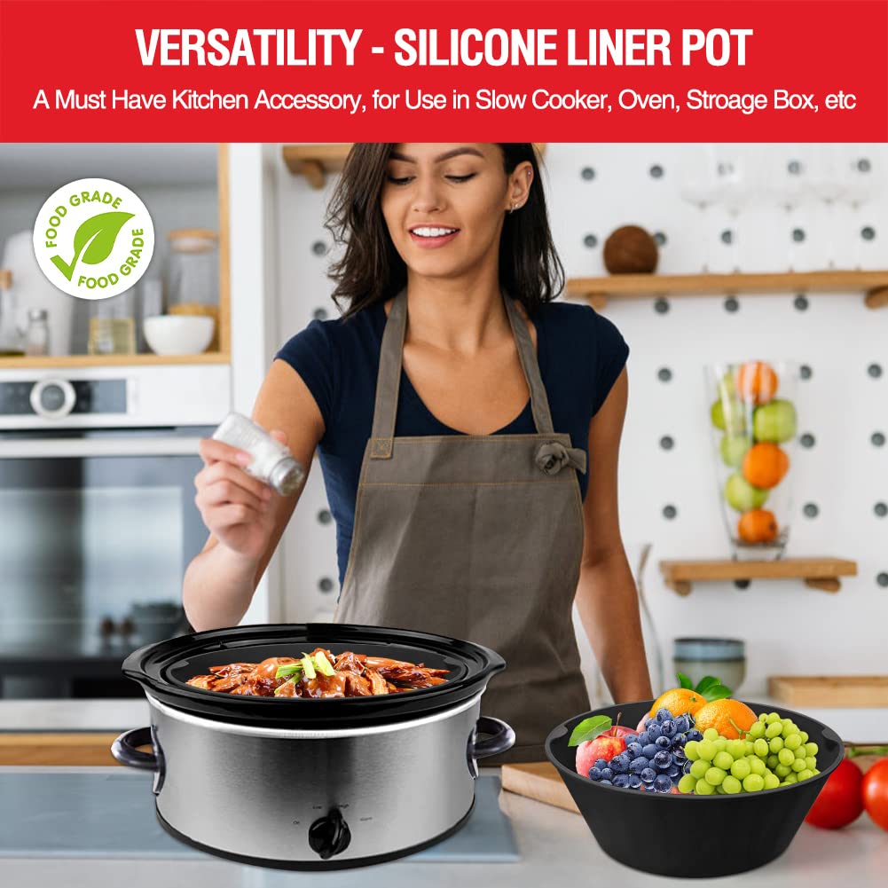 Silicone Slow Cooker Liner Reusable Leakproof Silicone - Temu