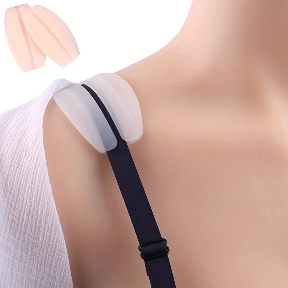 Invisible Silicone Shoulder Pads Soft Non slip Bra Strap - Temu