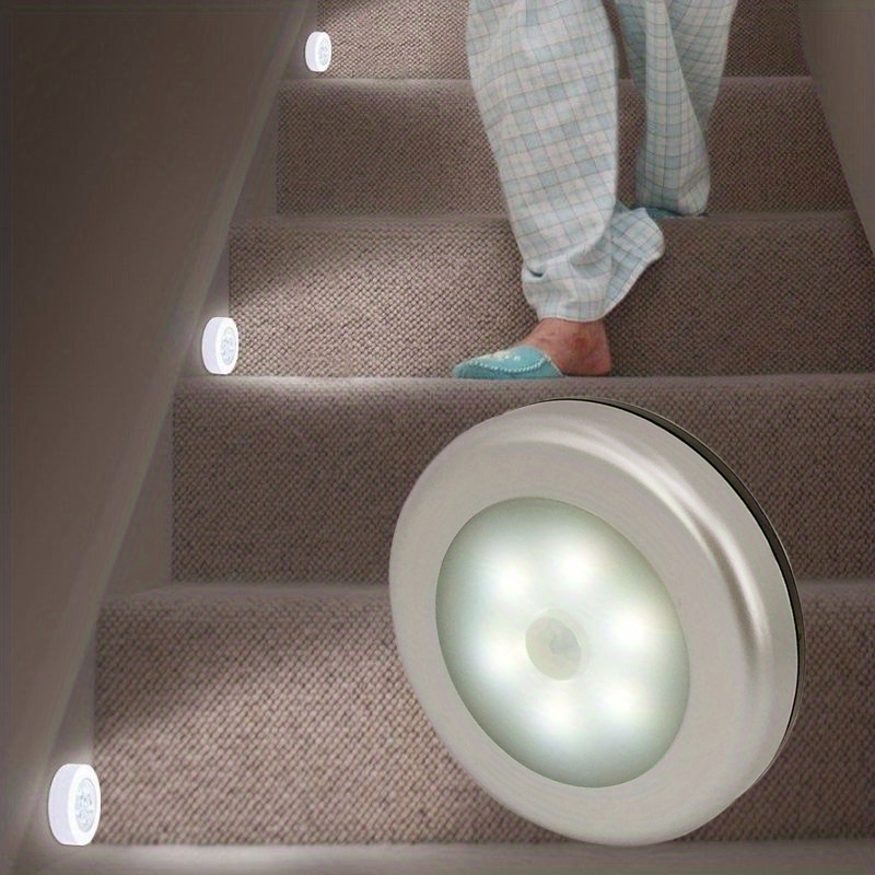 3 luces con sensor de movimiento para escaleras camino noche LED automático  salón pasillo cuarto de baño nuevo