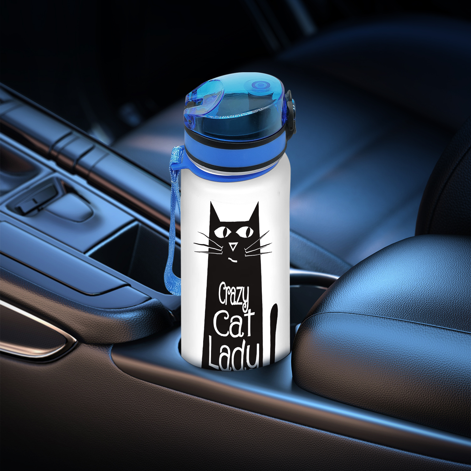 Cat Water Bottles, Cat Print Water Bottles