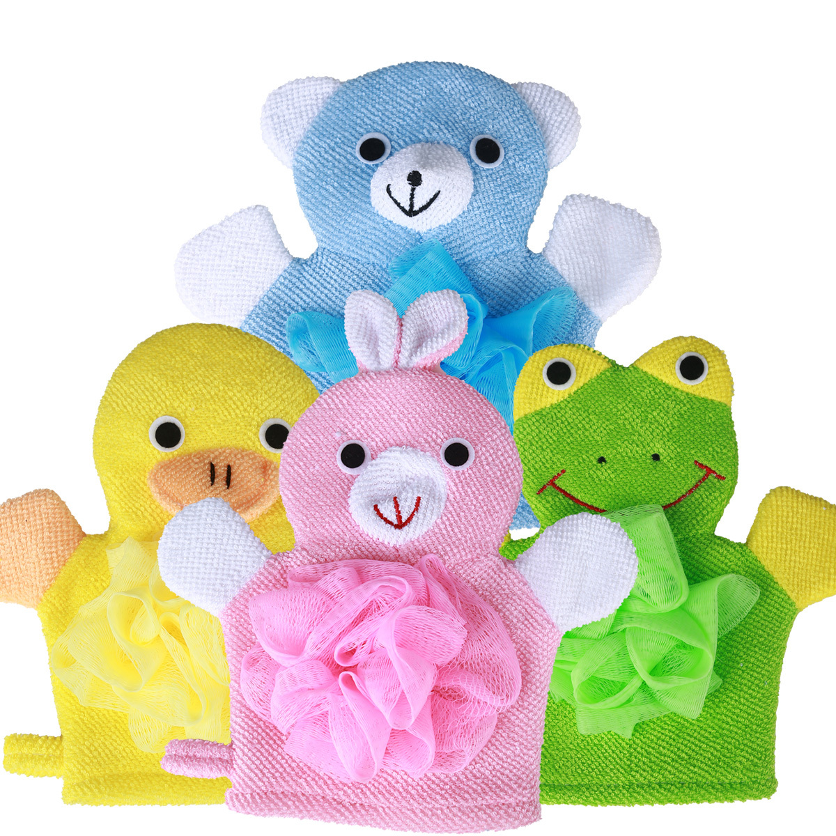 4Pcs Baby Bath Sponge Soft Baby Sponge for Bathing,Cute Animal