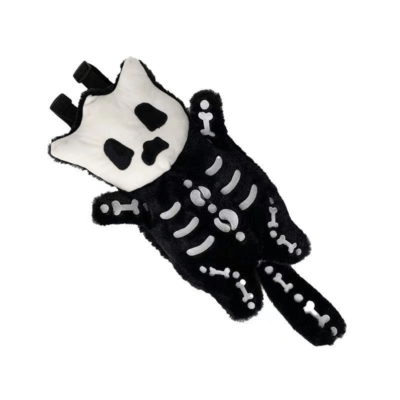 Plush Skeleton Design Backpack, Funny Gothic Halloween Rucksack, Cute  Cartoon Ghost Skull Elf Travel Bag - Temu