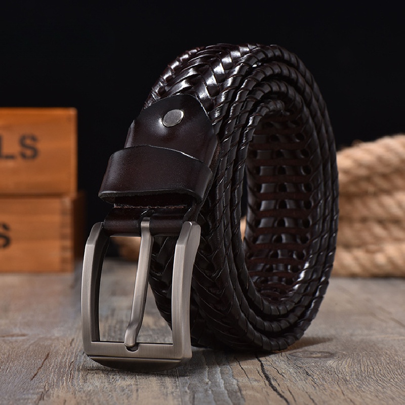 Customizable Leather Belt Braided Belt Special Hand Braid Black Belt for  Men's Handcrafted Leather Belt Elegant Gift Casual Dress Wide Belt -   Canada