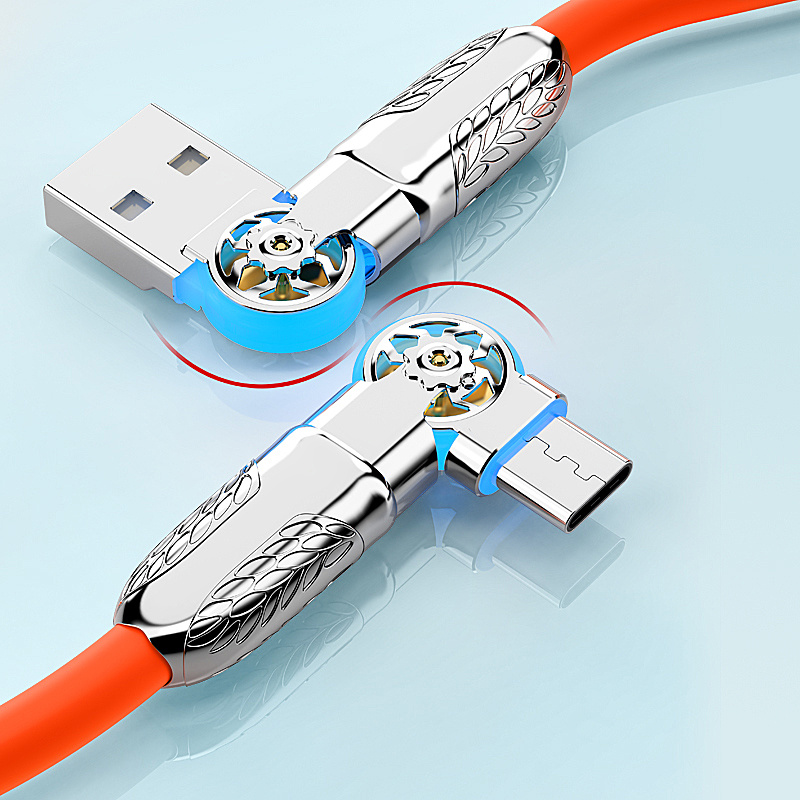 Cable de datos de carga rápida de doble cabezal tipo C a tipo C, Cable de