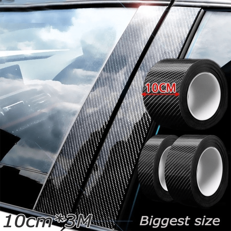 Car Door Sill Scratch Plate Carbon Fiber Protector For - Temu