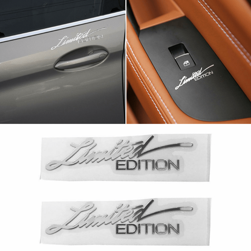 BEAUTIFABLE 2x Limited Edition Logo Emblem Aufkleber, 3D Gold Metall  Aufklebers Auto Zubehör Abzeichen : : Auto & Motorrad