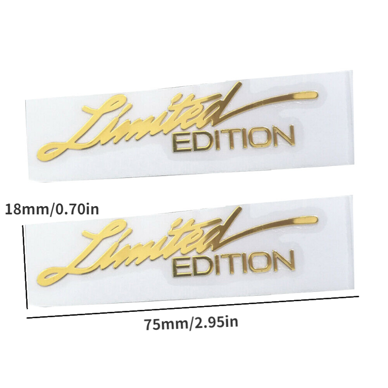 BEAUTIFABLE 2x Limited Edition Logo Emblem Aufkleber, 3D Gold Metall  Aufklebers Auto Zubehör Abzeichen : : Auto & Motorrad