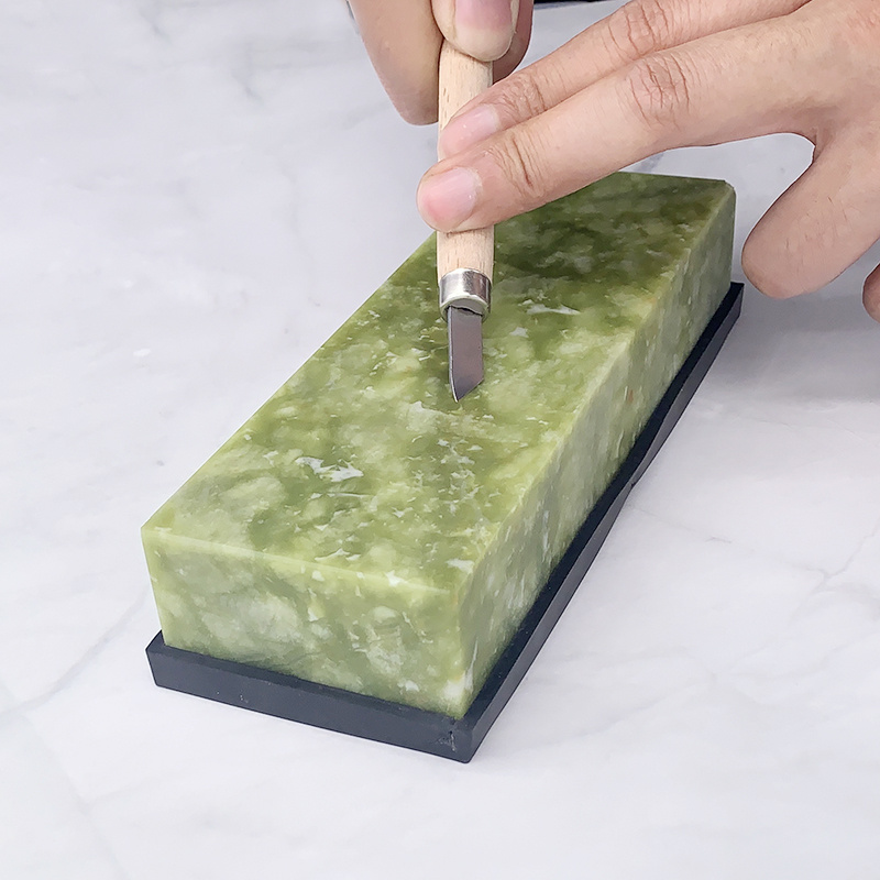 Knife Sharpening Stone Set, Abrasive Stone Green Family Gift Easy