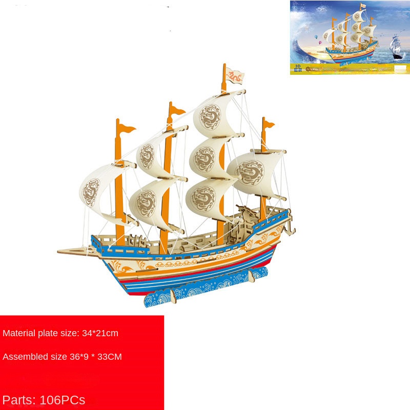 ZNYB Maquetas De Barcos De Madera Bricolaje Kit de Modelo de Barco de Vela  de Madera de Barco de Montaje Hecho a Mano de 1: 150, Regalo de decoración