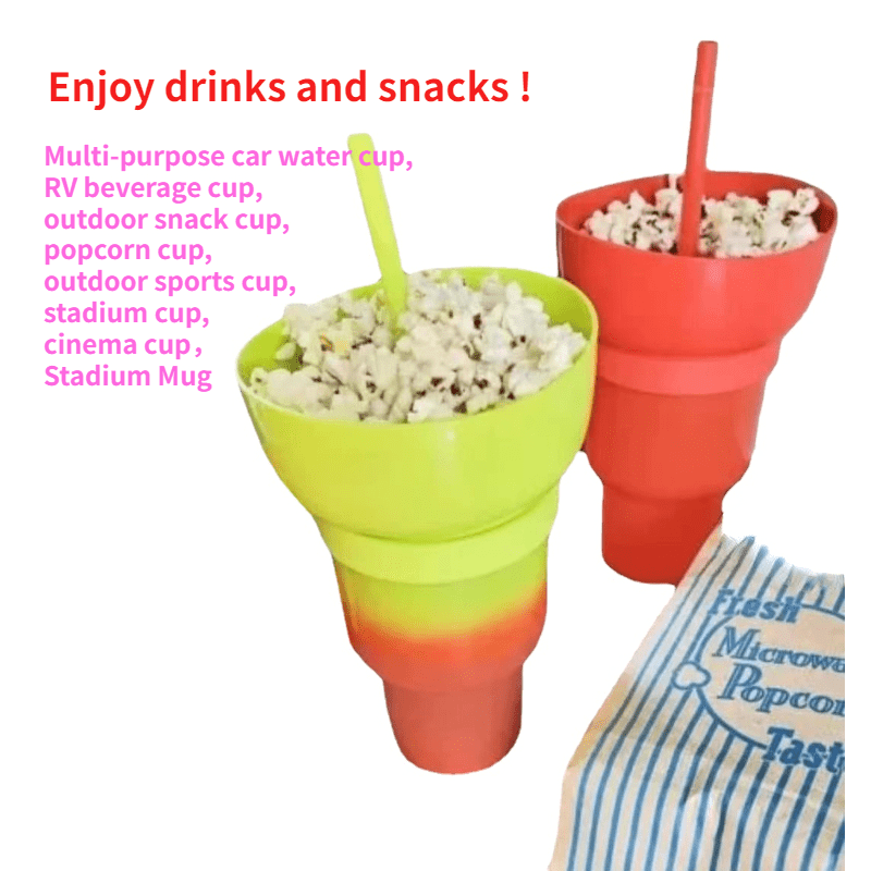 Sip and Snack Water Bottle With Snack Holder 