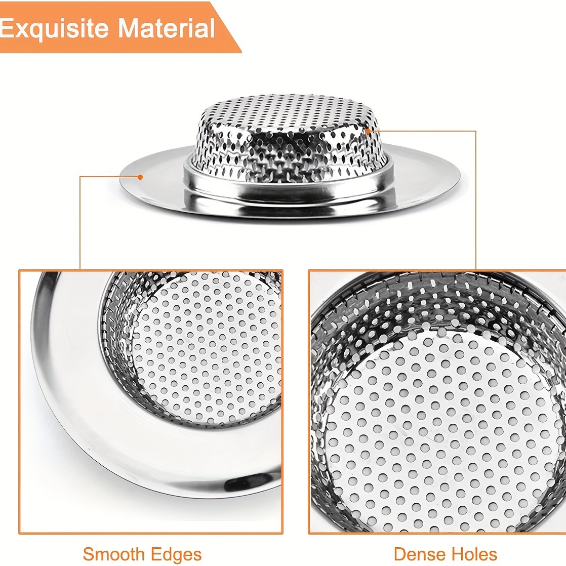 Stainless Steel Kitchen Sink Mesh Strainer Filter Hair Catcher Bathroom  Shower Drain Protector Cover Colander Bathroom