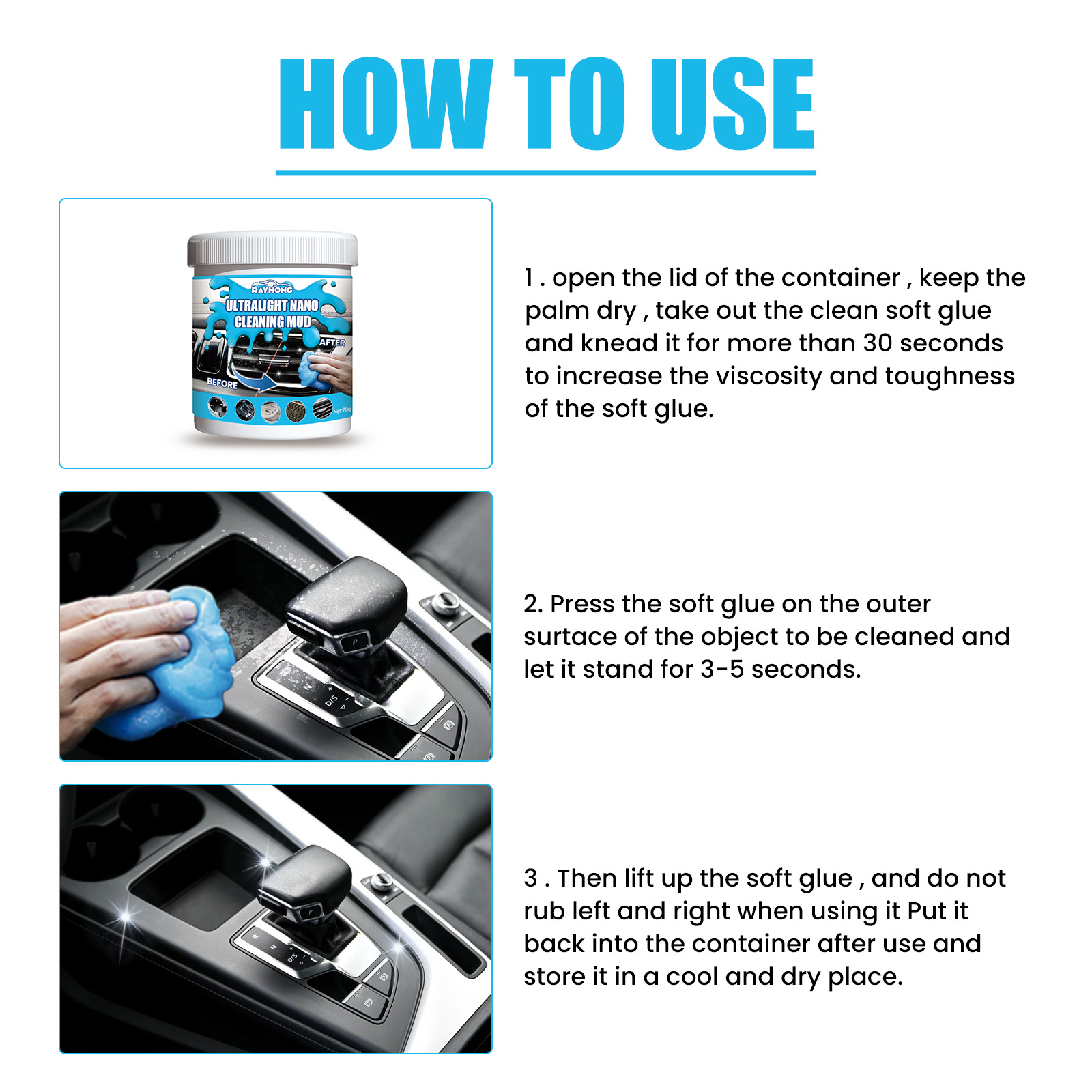 Multifunctional Cleaning Soft Glue For Car Interior Keyboard - Temu