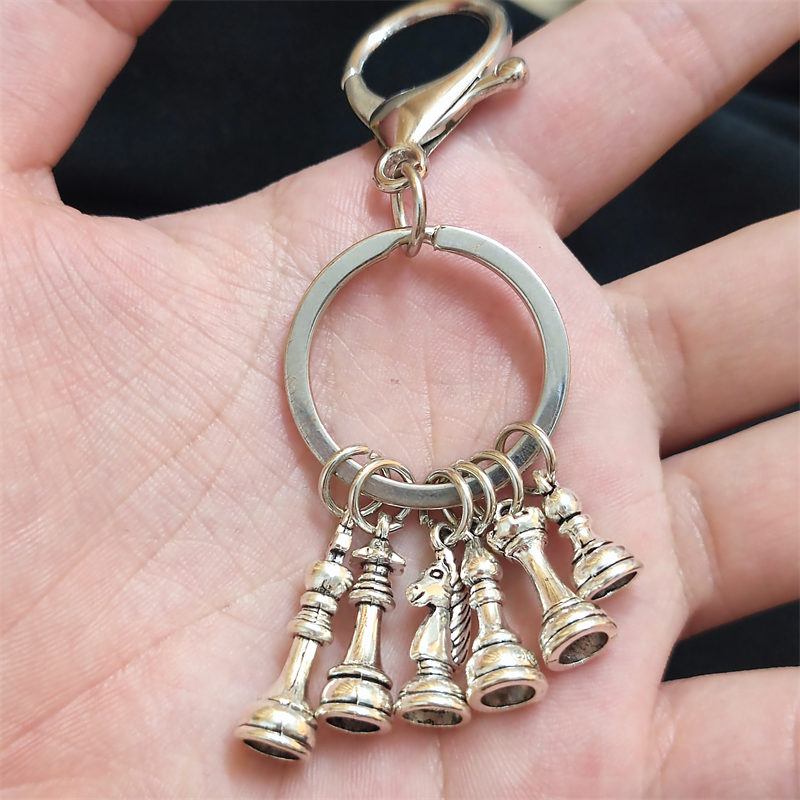 Chess Pieces Keychain For Men Metal Key Ring Purse Bag - Temu