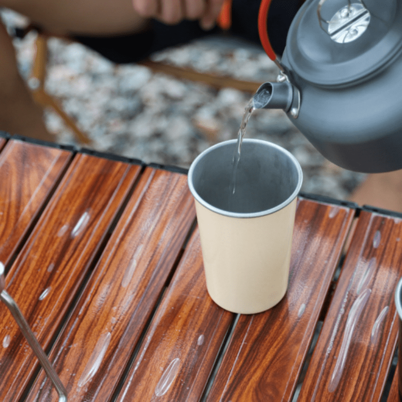 Tazza Da Campeggio In Acciaio Inossidabile, Tazza Da Caffè Riutilizzabile  Per Campeggio E Picnic, Attrezzatura Da Campeggio - Temu Italy