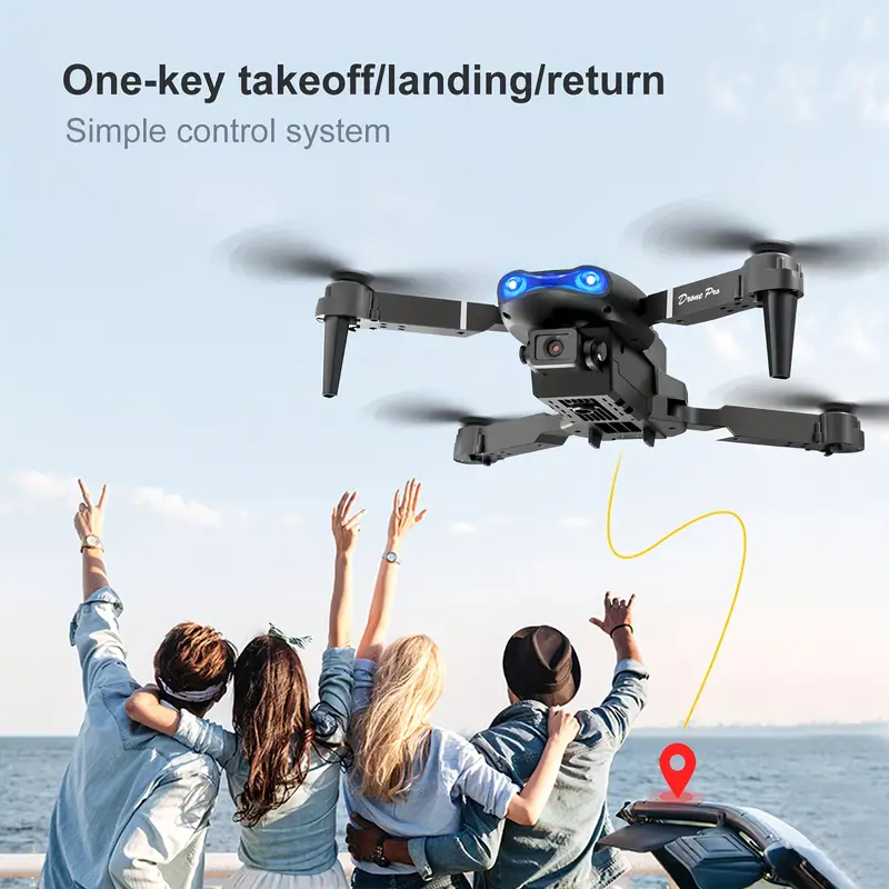 with hd dual camera, e99 pro drone with hd dual camera wifi fpv foldable rc quadcopter altitude hold remote control toys indoor and outdoor affordable uav christmas thanksgiving halloween gift details 5