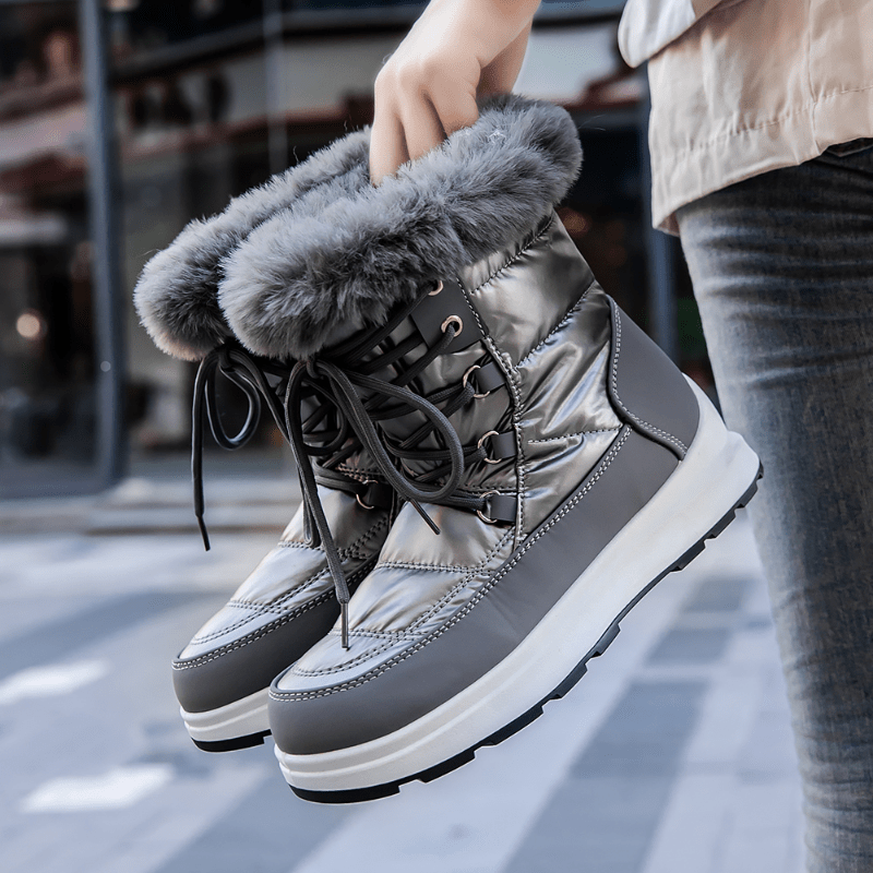 Women's Winter Thermal Lined Snow Boots Fashion Waterproof - Temu Canada