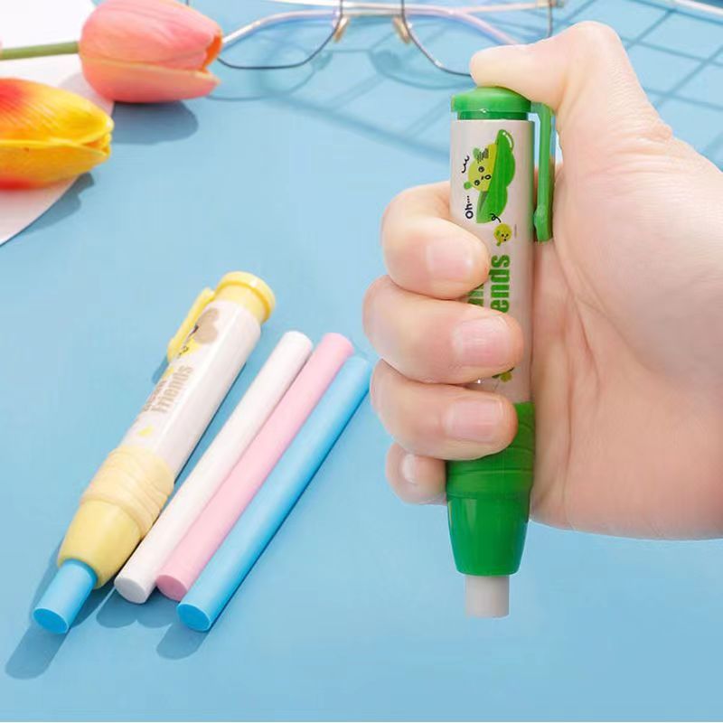 Creative Bullet Pen Type Eraser Cleanly Erase Stationery - Temu