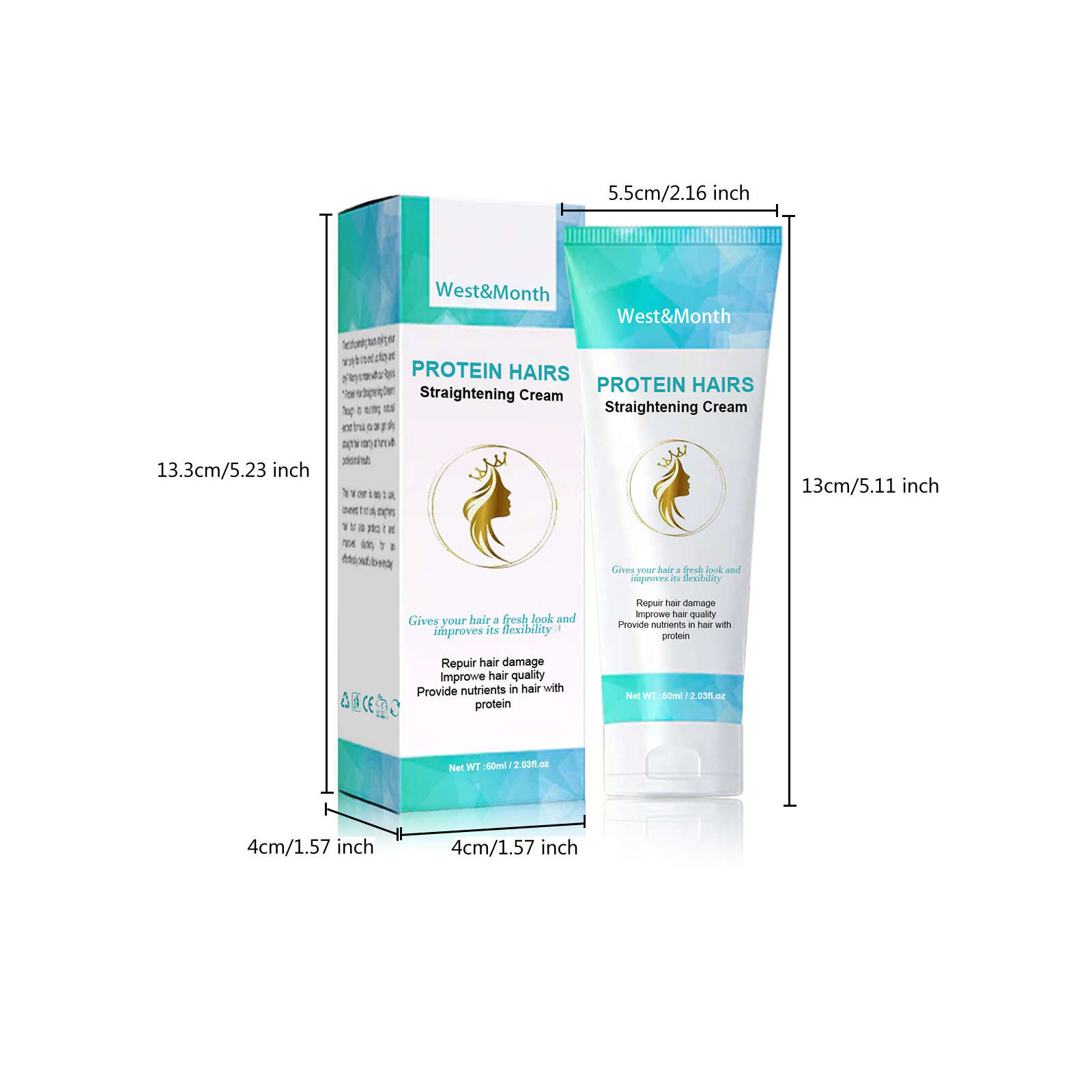 Coconut Protein Straightening Cream for Smooth Hair