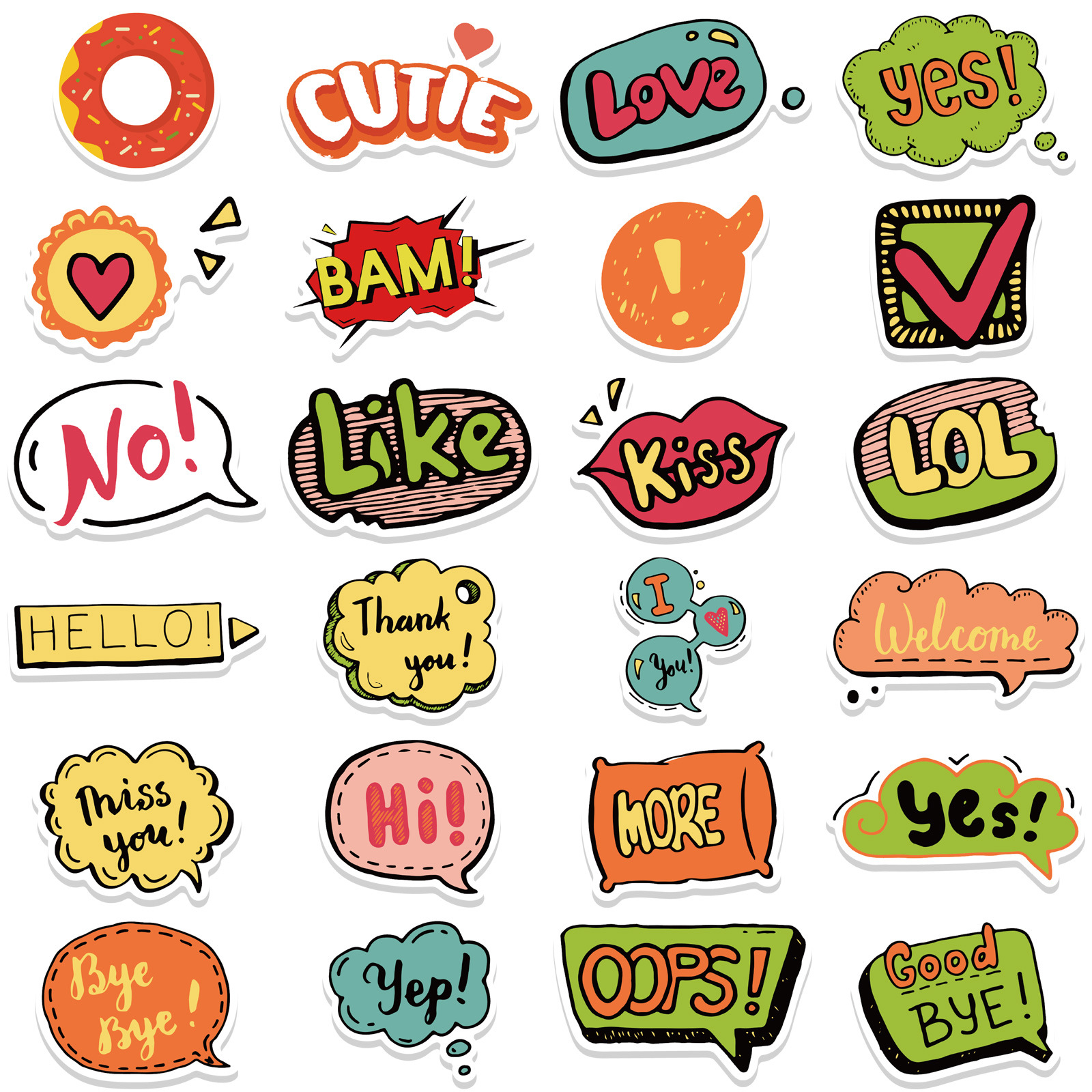 100pcs Love Stickers Cool Room DIY Decoration, For Mobile Phone Computer  Shell Wall Windows General Purpose Kids Teens Adults Durable Small Gift