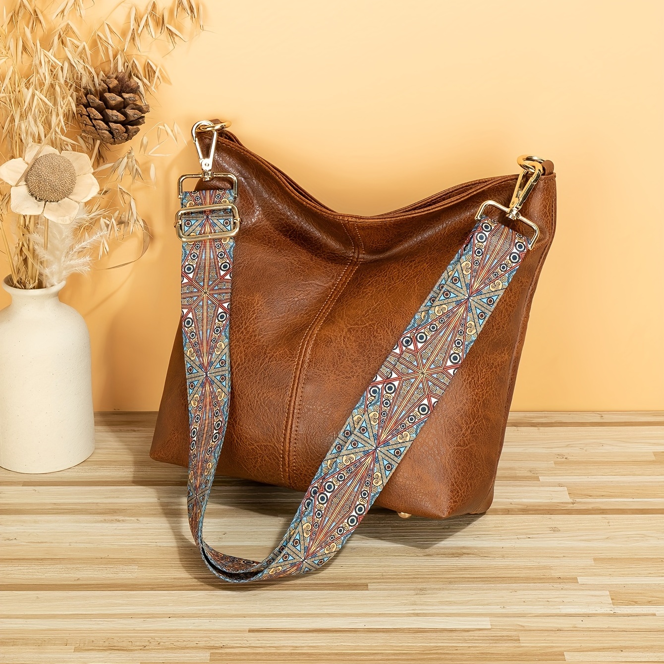 Crossbody Strap for Purses Embroidery Boho Bag Strap Replacement Strap  Adjustable Strap Embroidered Handbag Guitar Strap