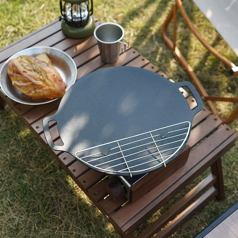 Cast Iron Campfire Griddle Outdoor Camping Multi - Temu