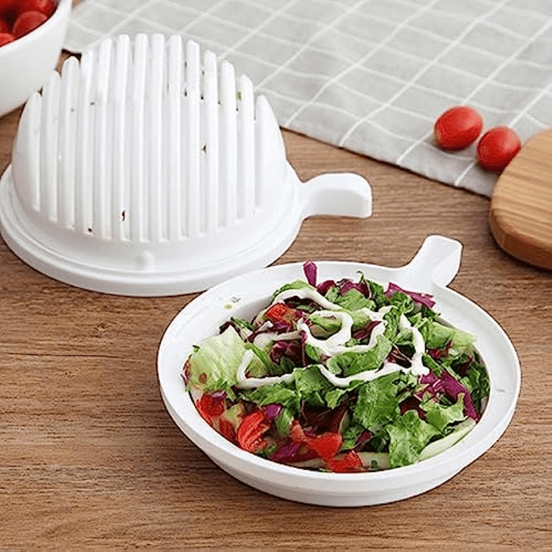 1pc Salad Cutting Bowl Vegetable, Fruits, And Salad Chopping And Dicing  Tool