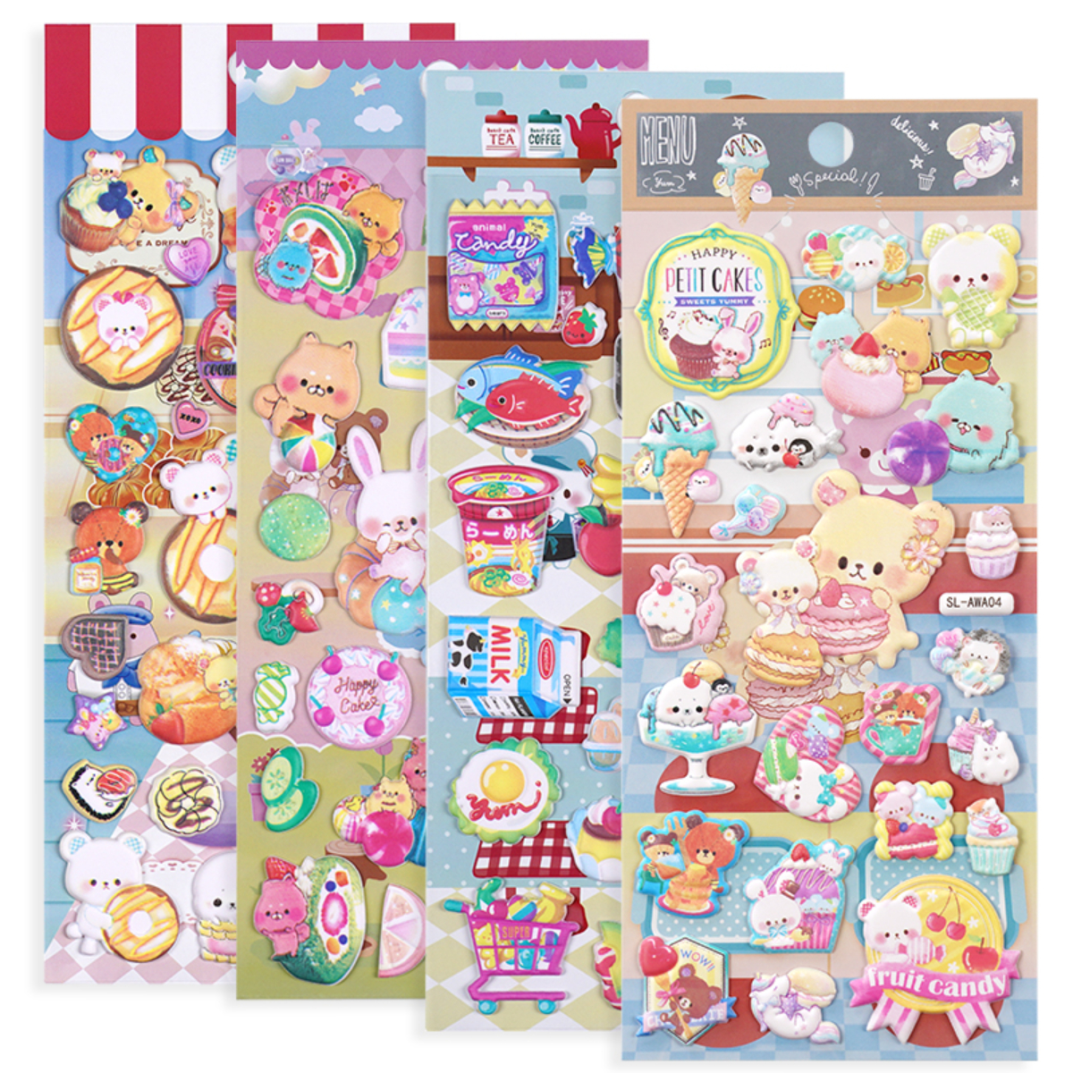 Random Kawaii Animals 3d Puffy Stickers Scrapbooking Diy - Temu