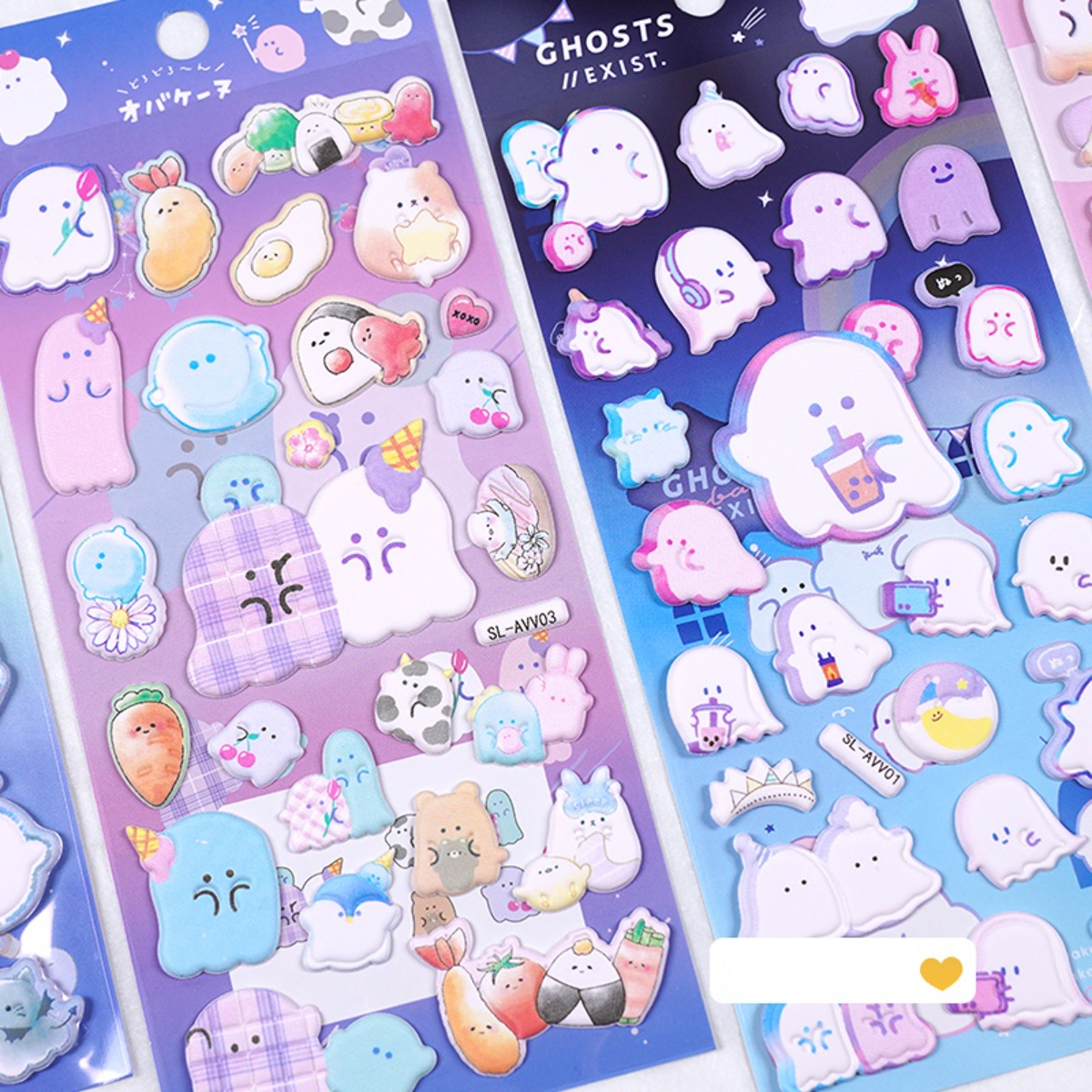 Random Kawaii Little Ghost Cartoon 3d Puffy Stickers - Temu