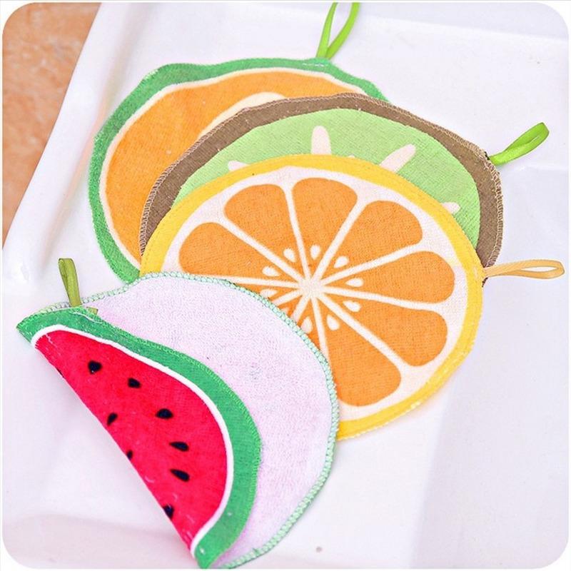 1pc Dishcloth Fruit Embroidered Hanging Kitchen Dish Cloth - Temu