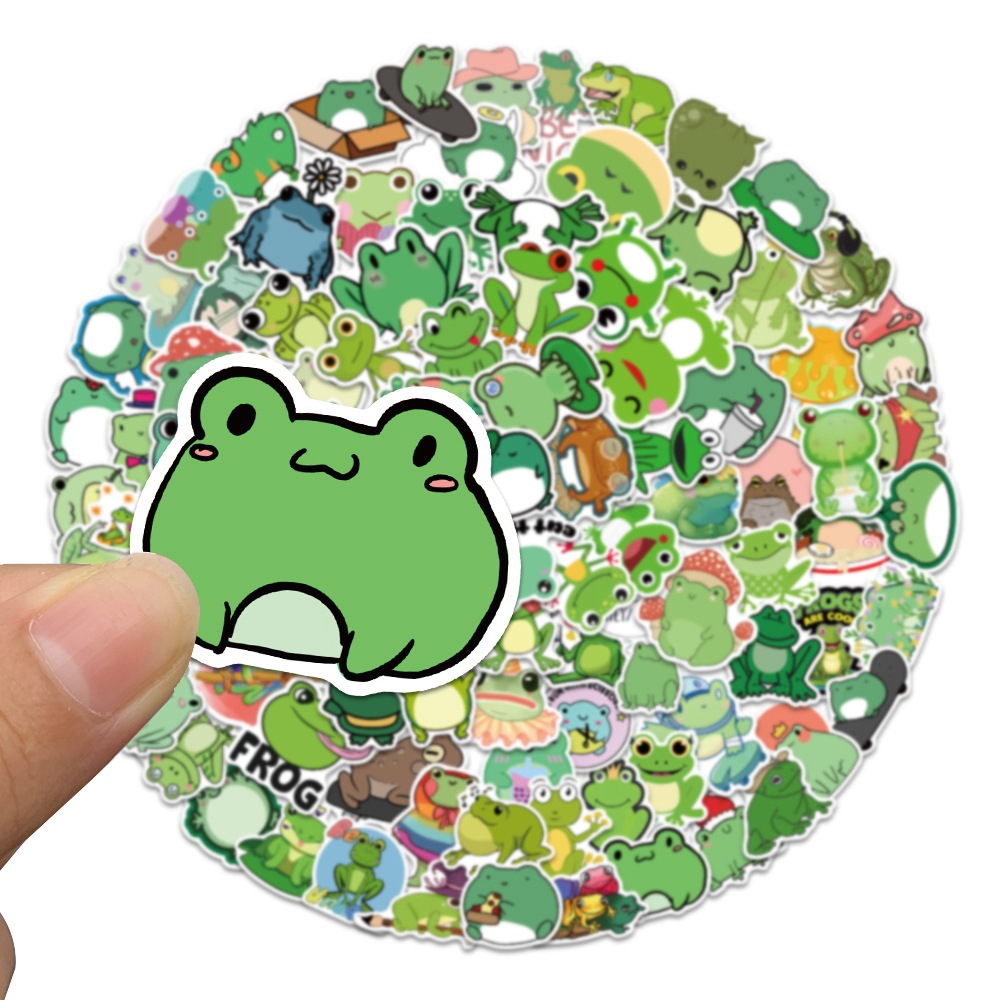 Kawaii Frog Stickers Cartoon Animal Cute Frogs Graffiti - Temu