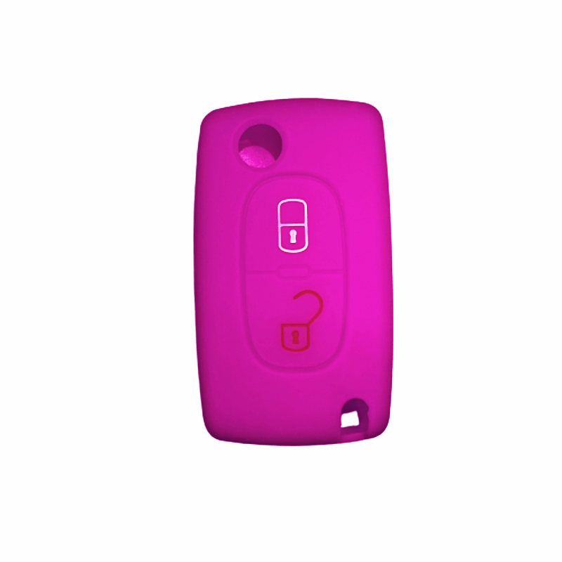 TBU car Autoschlüssel Hülle kompatibel mit Peugeot 3 Tasten (Licht Taste) -  Schutzhülle aus Silikon - Auto Schlüsselhülle Cover in Schwarz