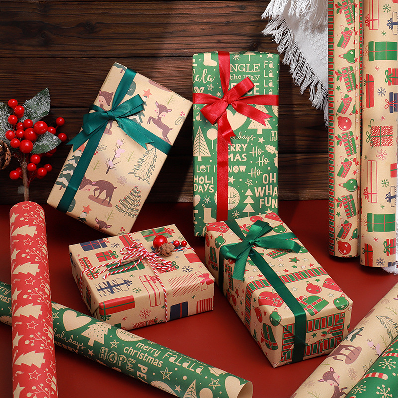 Wrapping Paper Chinese Style Festive Gift Retro Red Wrapping - Temu