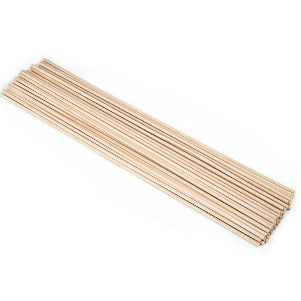 10Pcs DIY Round Wooden Sticks for Crafts Food Ice Lollies and Model Making  Cake Dowel for