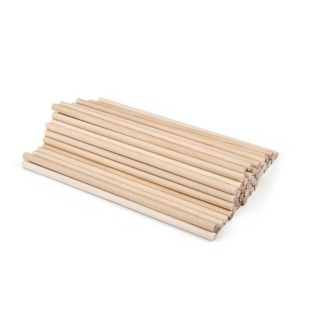 Round Wooden Stick For Crafts Food Ice Lollies And Model Making Cake Dowel  DIY Durable Dowel Building Model Woodworking Tool