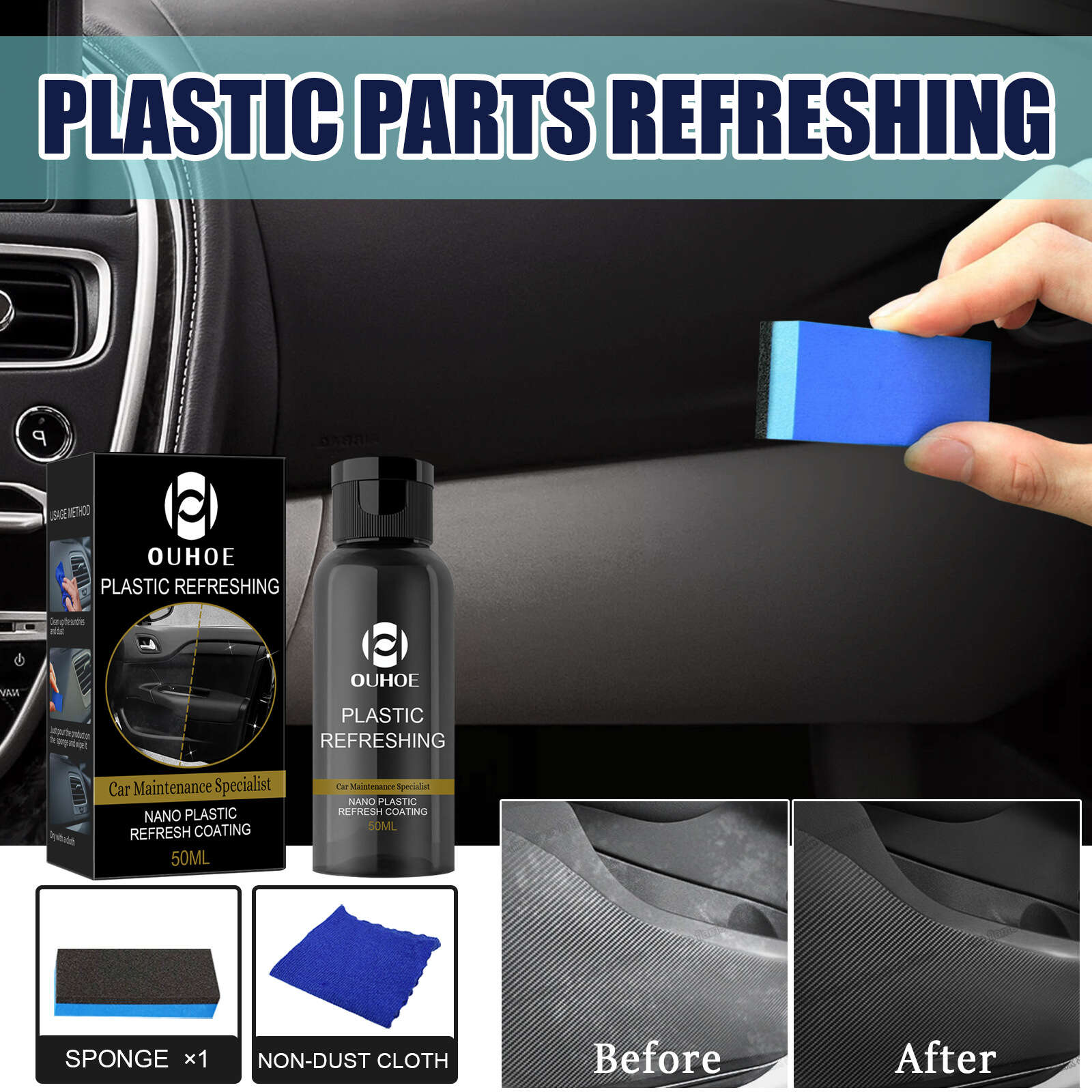 Automotive Plastic Refurbisher Dashboard Tray Interior Dust - Temu