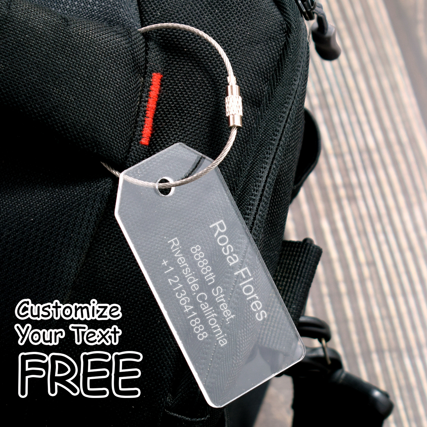 Customized Luggage Acrylic Tags With Rope For Travel, Casual Lightweight  Business Backpack Tags,suicase Tags,personalized Baggage Tag, Personalized  Engraved Tag - Temu Japan