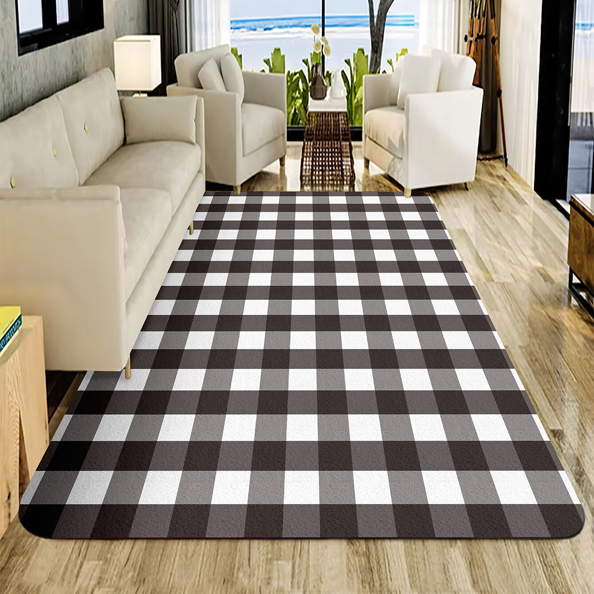 Buffalo Plaid Kitchen Rugs and Mats Non-Slip, Washable, Absorbent Stain  Resistant,Durable and Easy to Clean,Anti Fatigue for Kitchen, Sink, Office