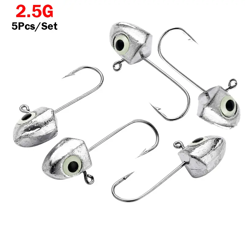 Luminous 3d Eye Jig Head Fishing Hooks Ideal Ice Bass Carp - Temu