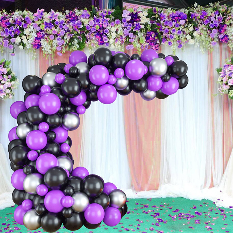 134 Pezzi Kit Ghirlanda Arco Palloncini Viola E Nero-palloncino Argentato  Metallizzato Palloncini Viola Metallizzati Compleanno, Rivelazione Genere,  Baby Shower, Decorazione Feste Halloween, Risparmia Denaro Temu