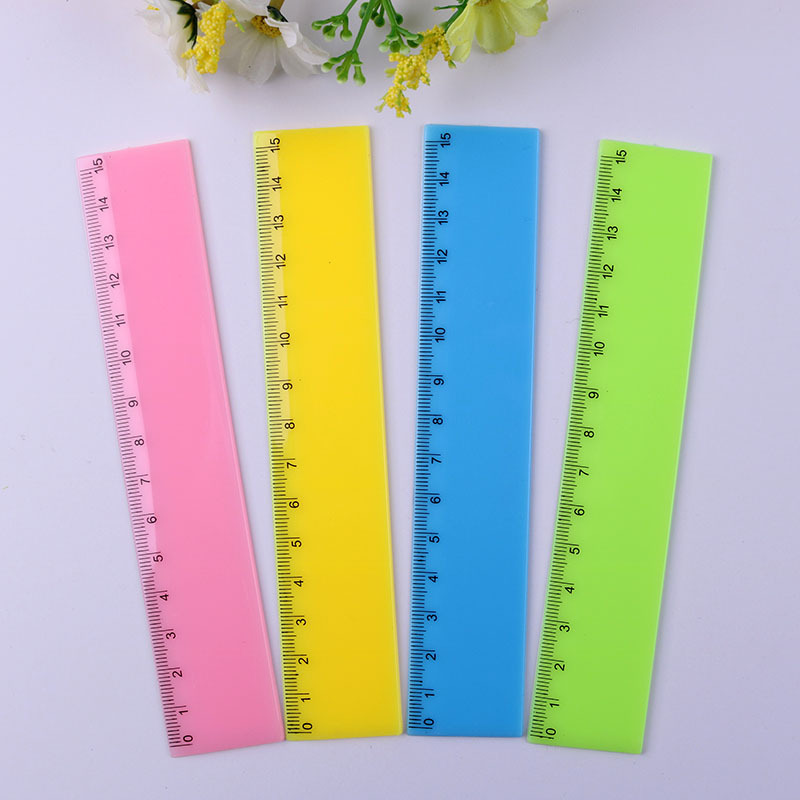 Transparent Plastic Ruler 6/8/12 Inch Standard/metric Rulers Straight Ruler  Measuring Drawing For Student School Office Supplies - AliExpress