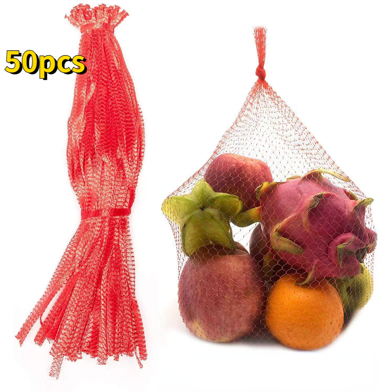 Fresh Packaging Fruits Vegetables Mesh Bags Plastic Woven Temu