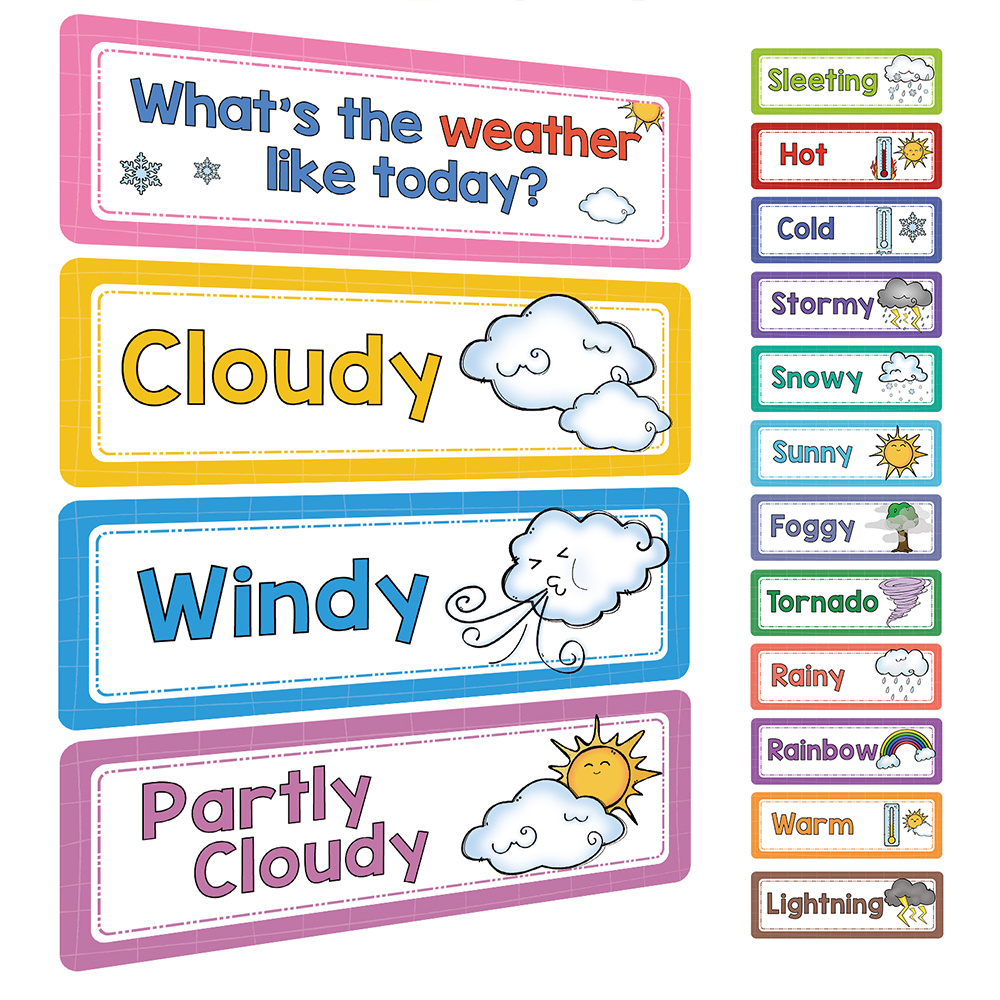 Piccolo Calendario Bambini Weather Week Incolla Card Early - Temu