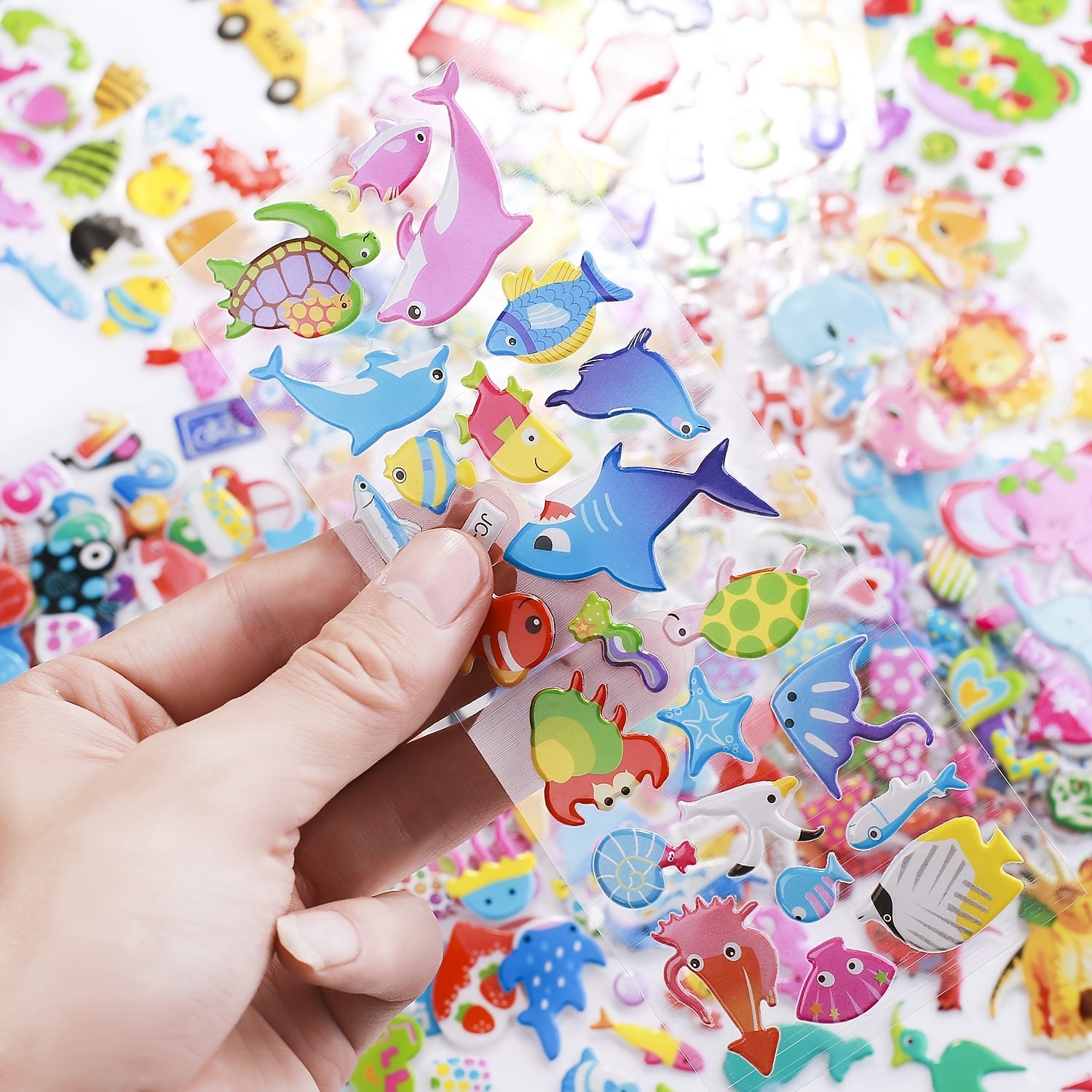 3d Stickers For Kids Toddlers Vivid Puffy Kids Stickers - Temu