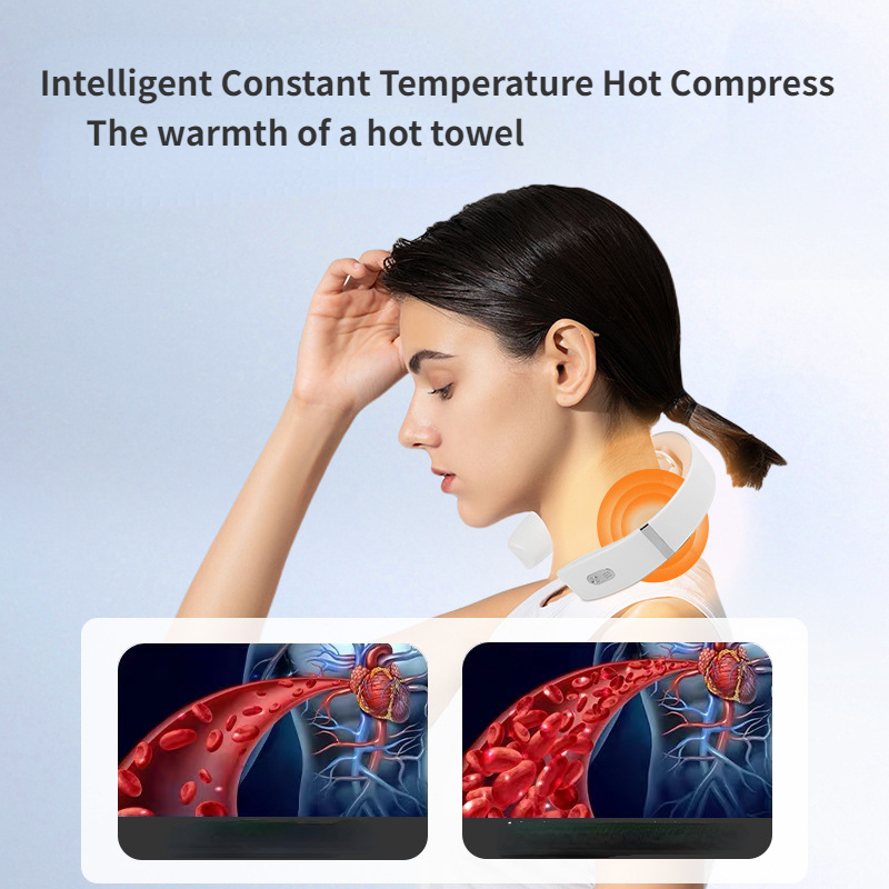 Hot Compress Neck And Shoulder Massager With Voice Broadcast And