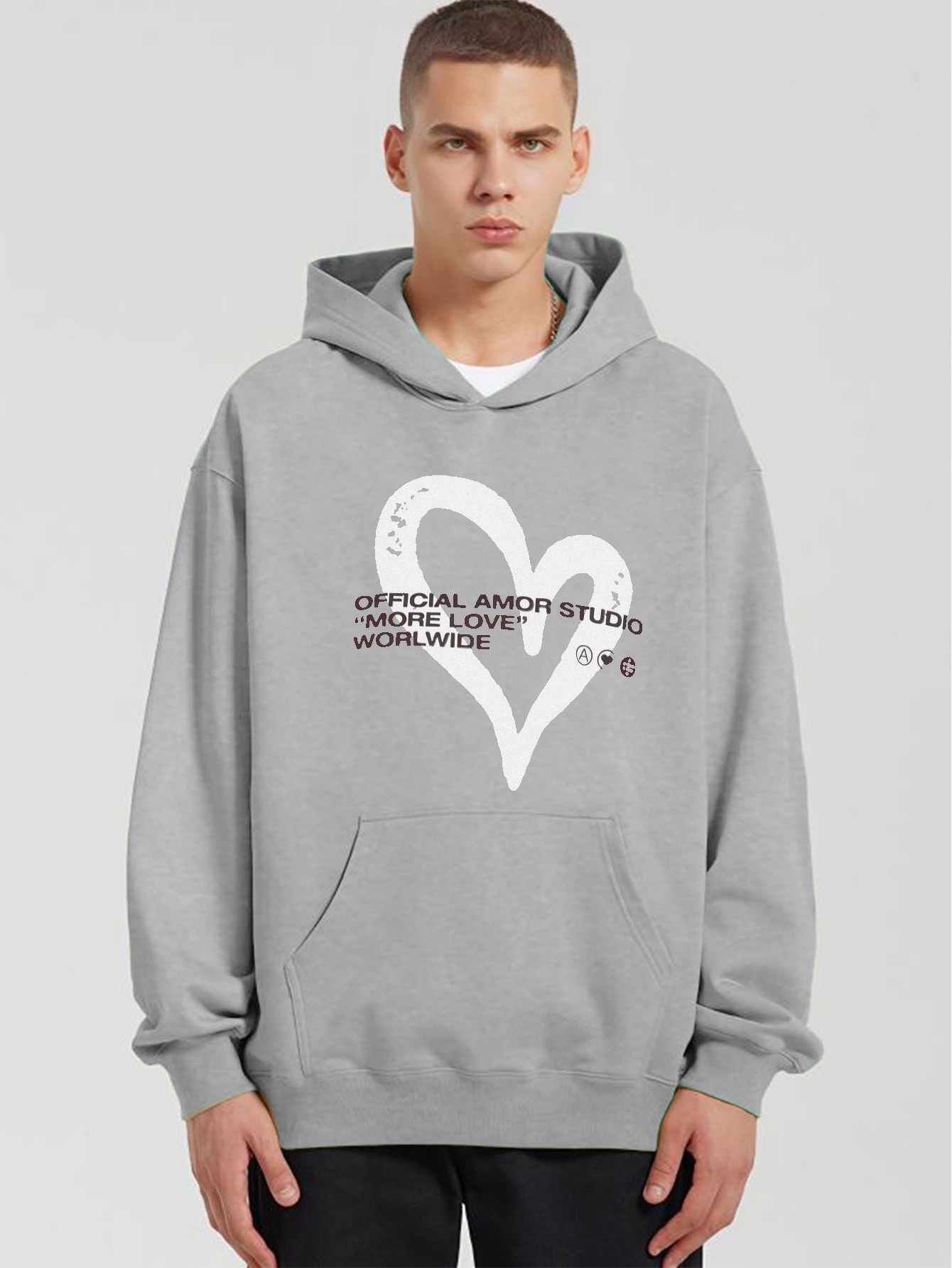 Love Heart Print Hoodie Cool Hoodies For Men Mens Casual Graphic Design  Pullover Hooded Sweatshirt With Kangaroo Pocket Streetwear For Winter Fall  As Gifts - Men's Clothing - Temu