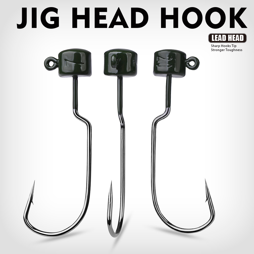 Jig Head Hooks Soft Worm Jig Hooks Fishing Accessories - Temu Canada