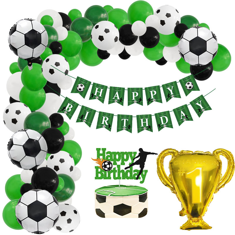 Juego de globos de fiesta de fútbol, globo de trofeo de campeonato y globos  de aluminio de fútbol para deportes de fútbol, cumpleaños, baby shower