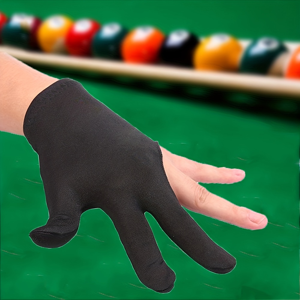 Gants de billard snooker Lycra ouvert à 3 doigts Gant de piscine