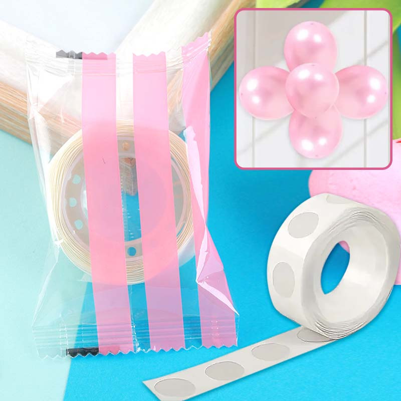 1000pcs (10 Rolls) Balloon Tape Strip of Glue Removable Adhesive