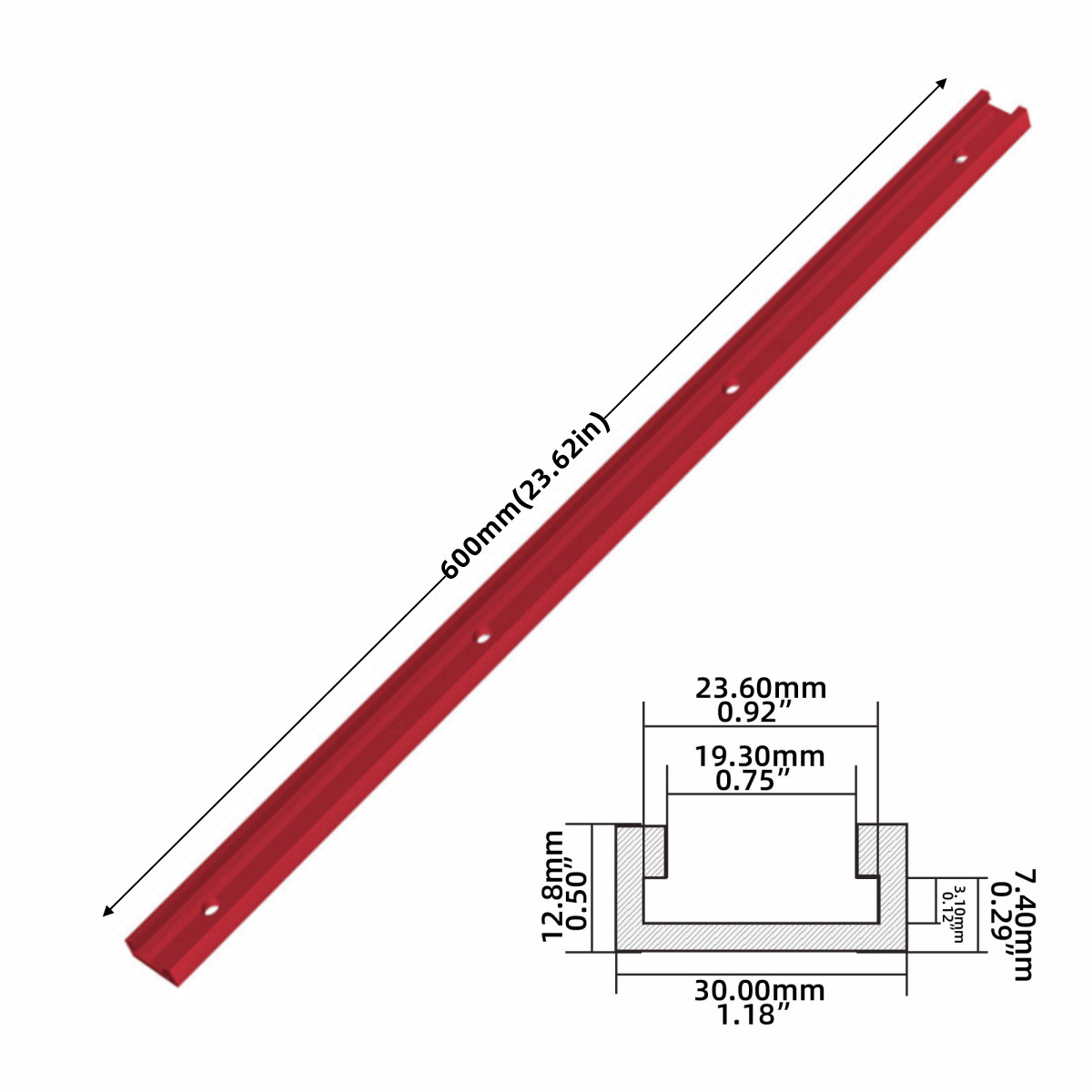 Aluminium Alloy T track Slot Miter Track Miter Bar Slider - Temu